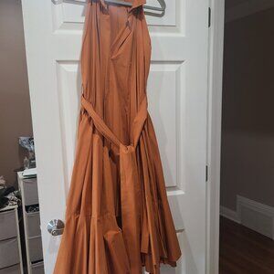$1295 JOSIE NATORI COTTON HALTER DRESS SIZE 12